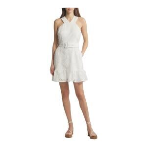 Ciebon dress Braylee lace eyelet belted sleeveless minidress size Medium M